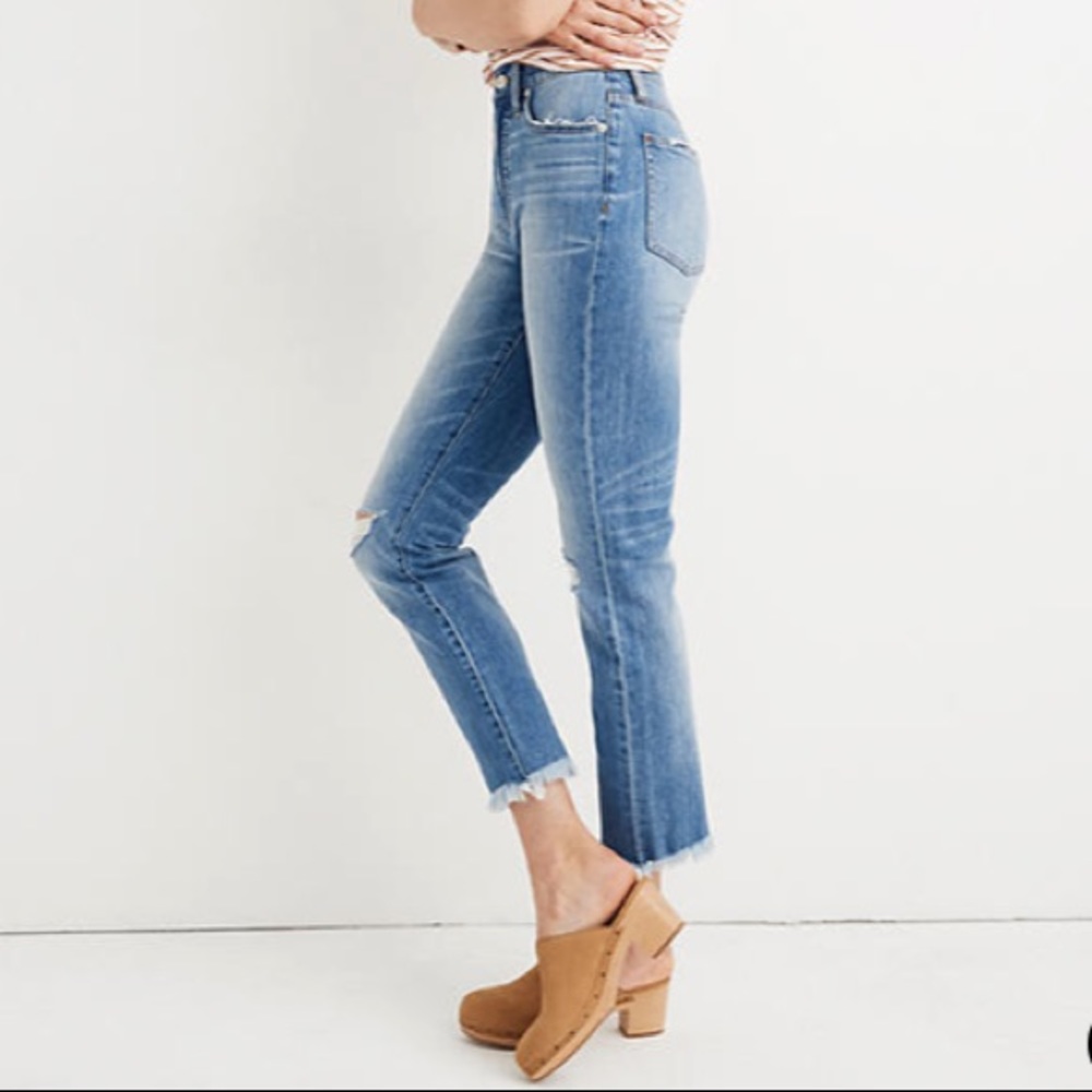 Madewell plus size 35 petite distressed Mom jean